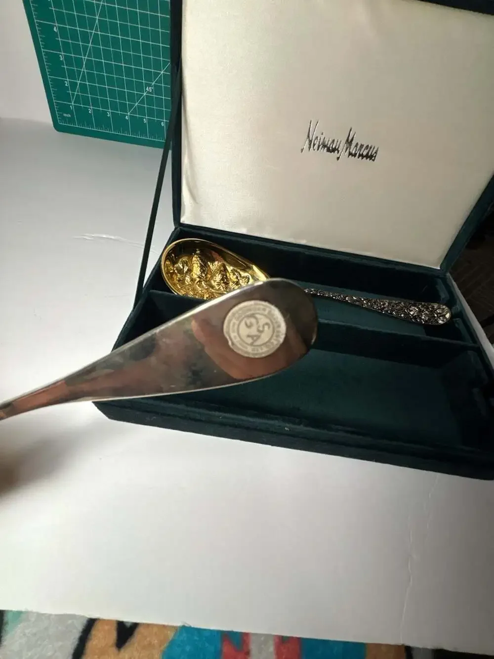 Neiman Marcus Godinger American Silversmiths Gold Washed and Silver Plated Spoon